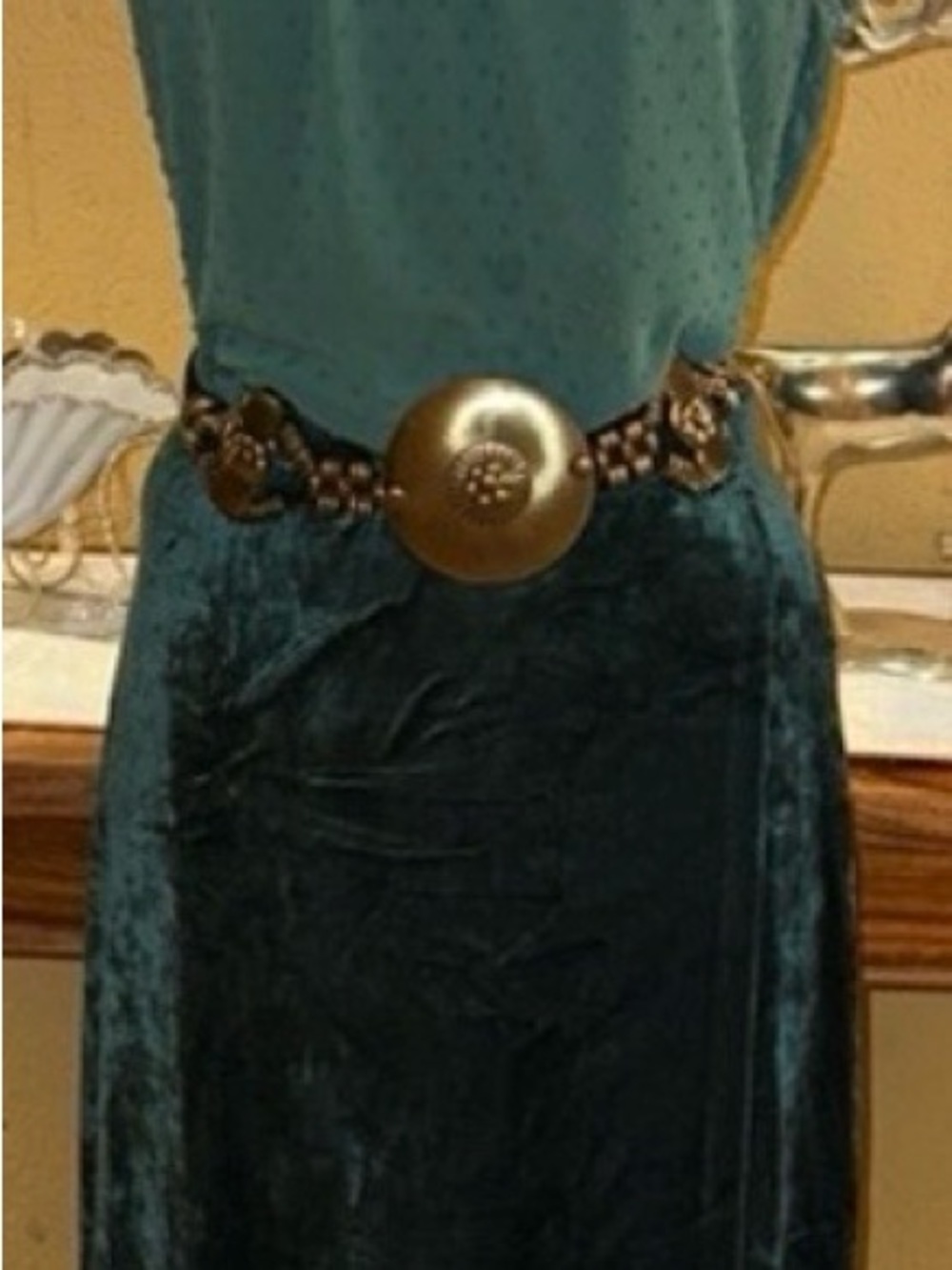 Carol Little Faux Wrap Skirt in Velvet